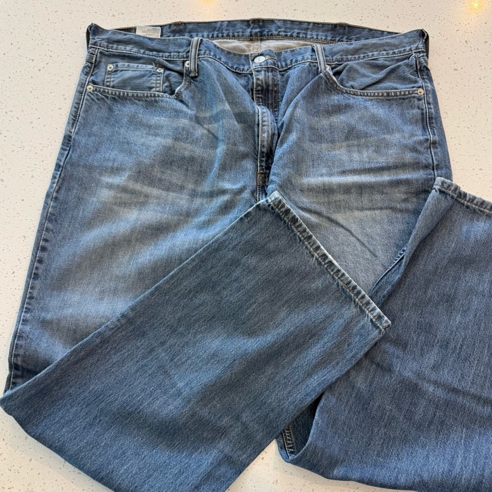 Levi's 559 Relaxed Straight Fit Rugged Blue Denim Jeans Mens 42 x 32 Plus Size